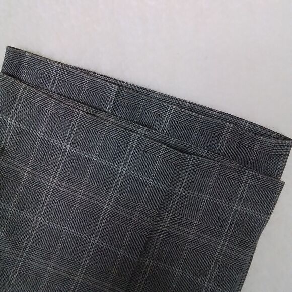 Ann Taylor Womens Pants Gray Plaid Career Slacks sz 6 Curvy Mid Rise Boot Cut - Picture 6 of 11